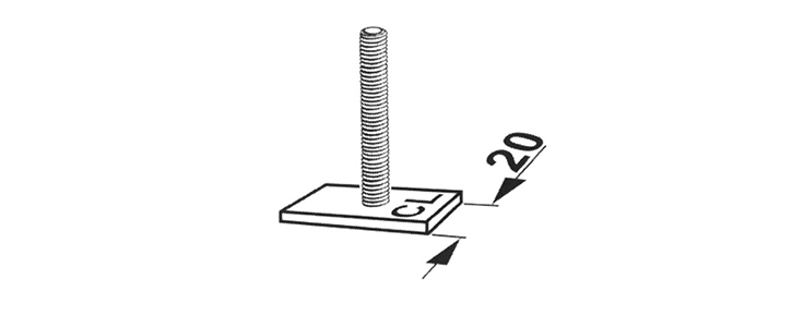 Ergänzungssatz für Dachboxen 20mm M6