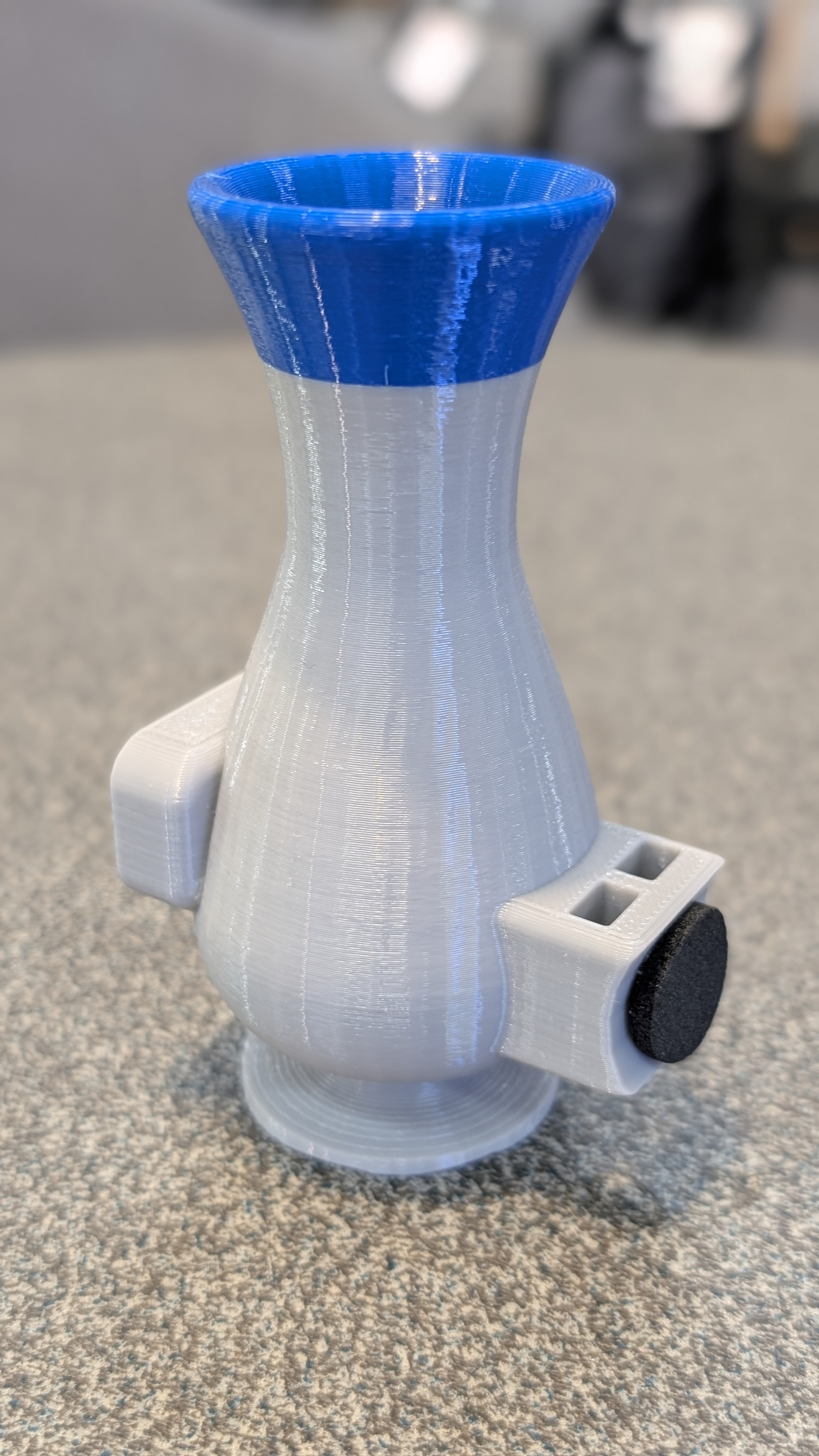 Blumenvase Zweirad-Krüger grau/blau