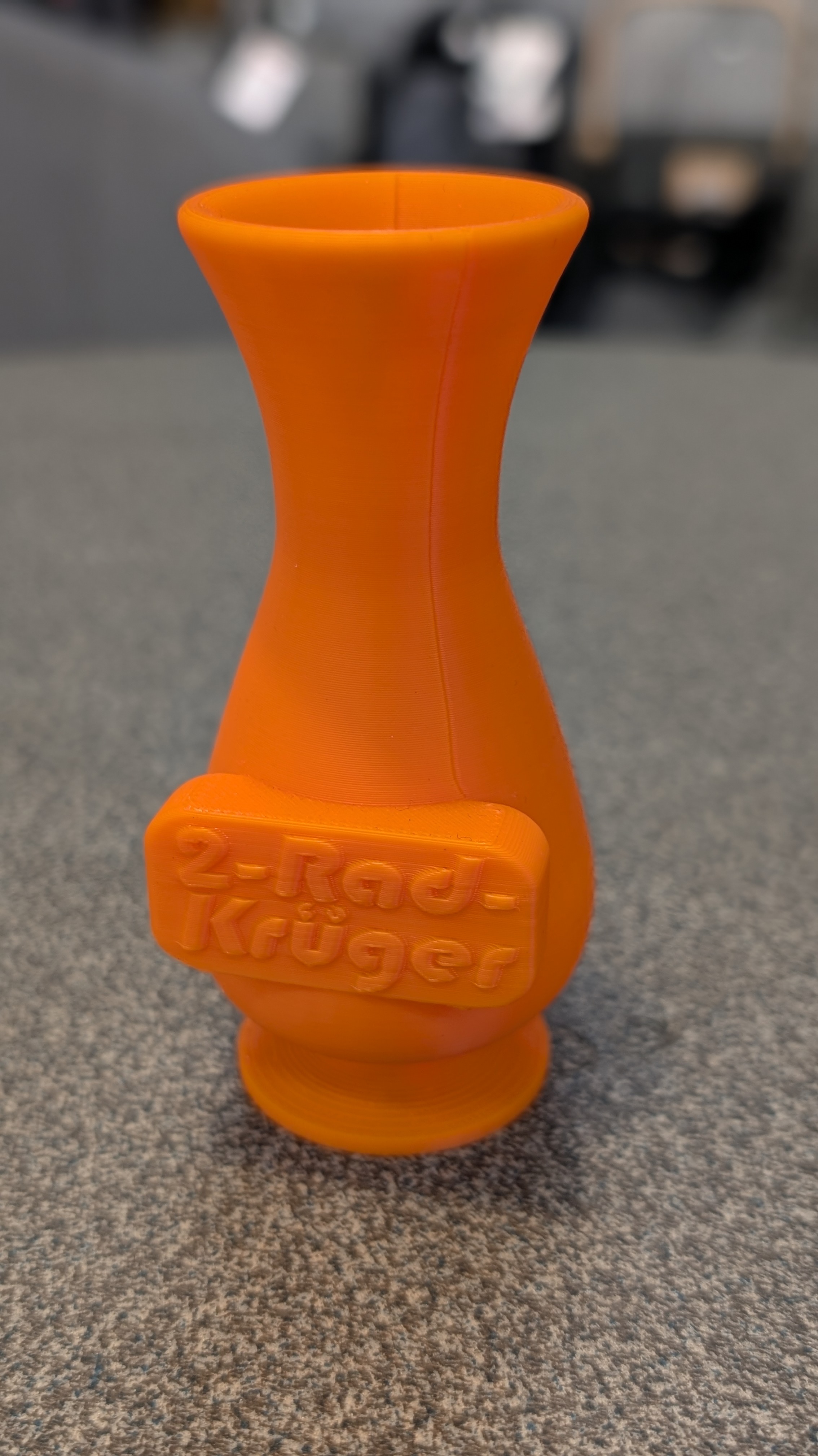 Blumenvase Zweirad-Krüger orange