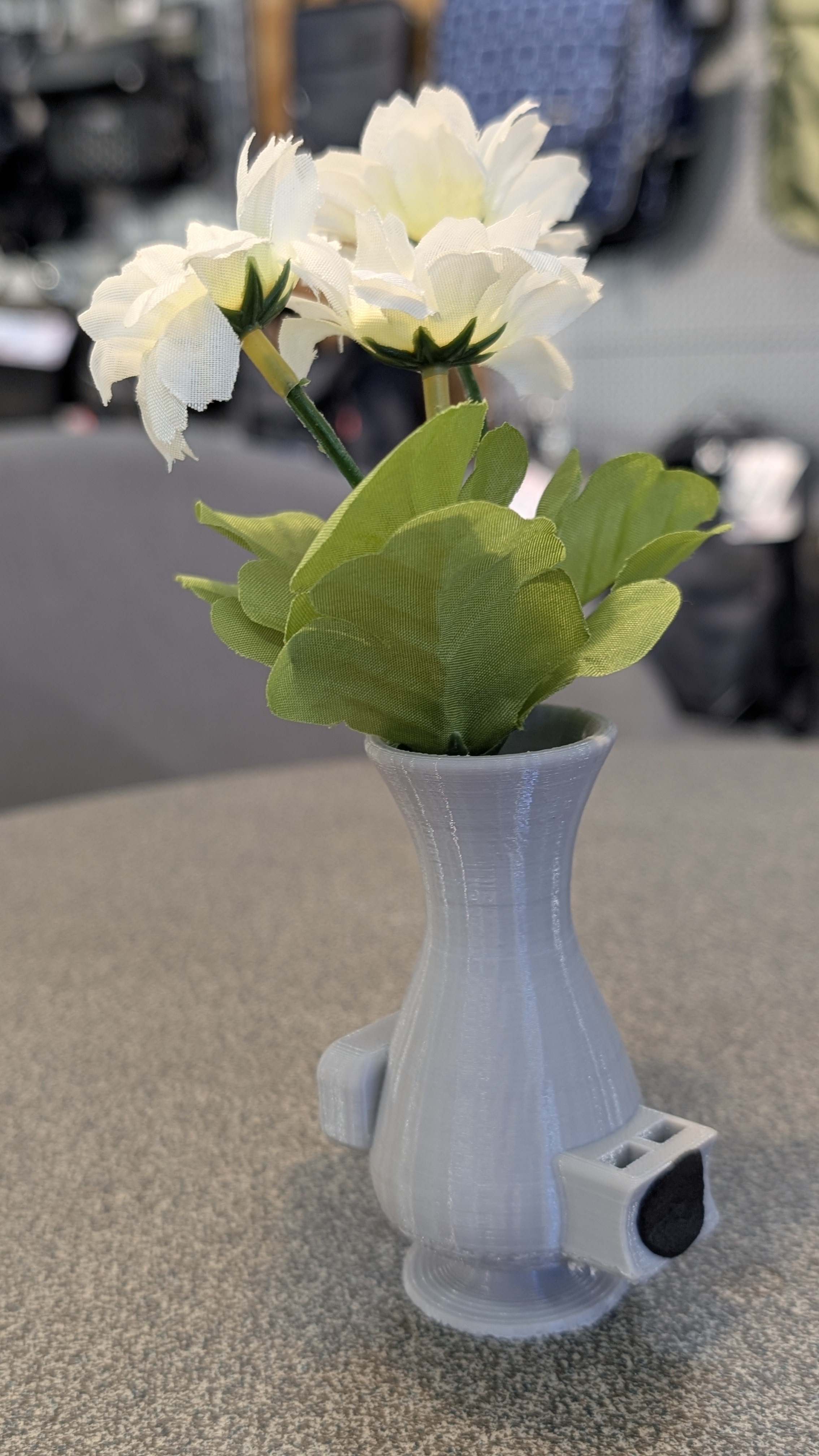 Blumenvase Zweirad-Krüger grau