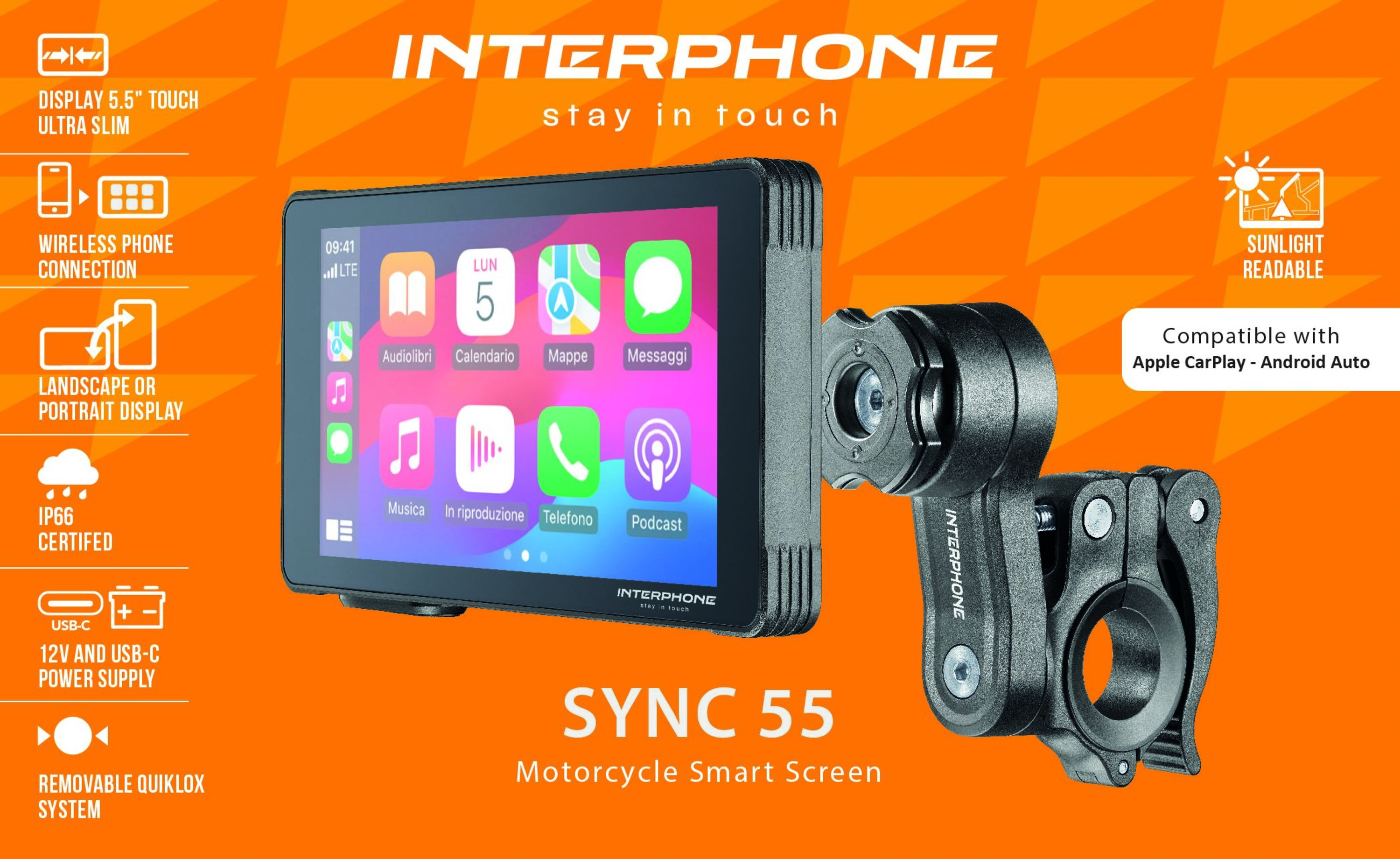 Ridesync "Car Play" - "Android Auto" Interphone