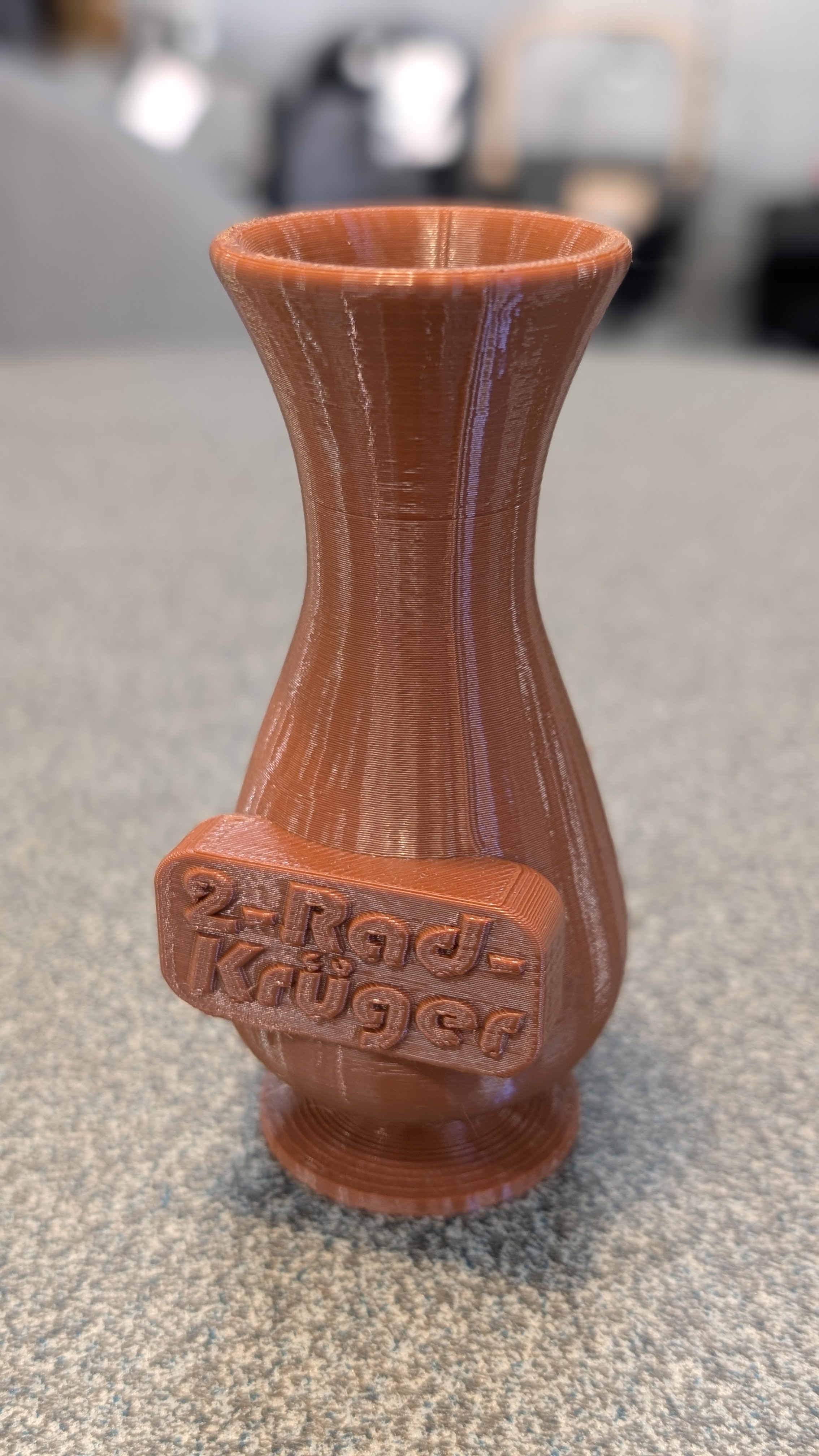 Blumenvase Zweirad-Krüger braun