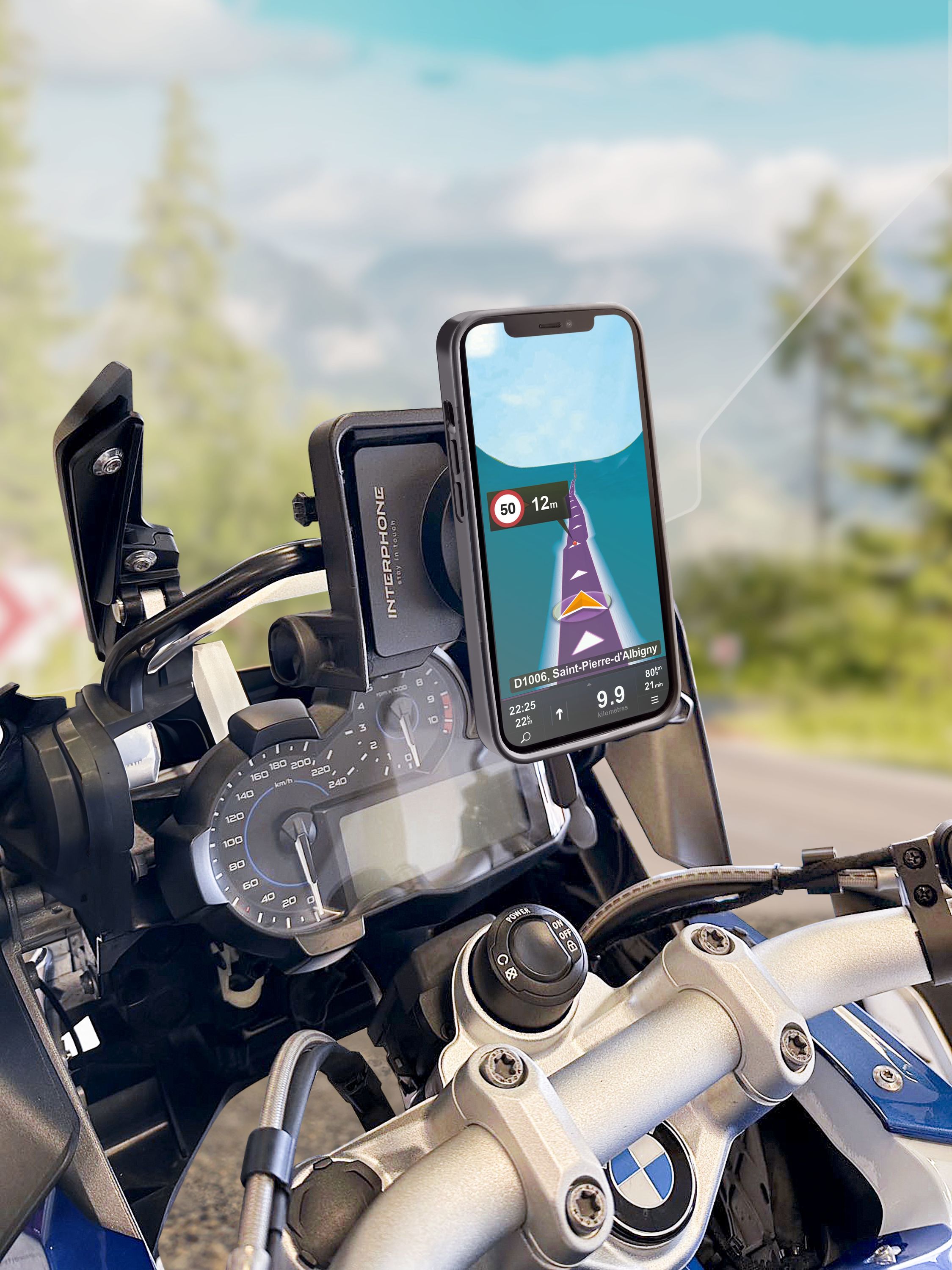 Navi Halterung Quiklox BMW Interphone