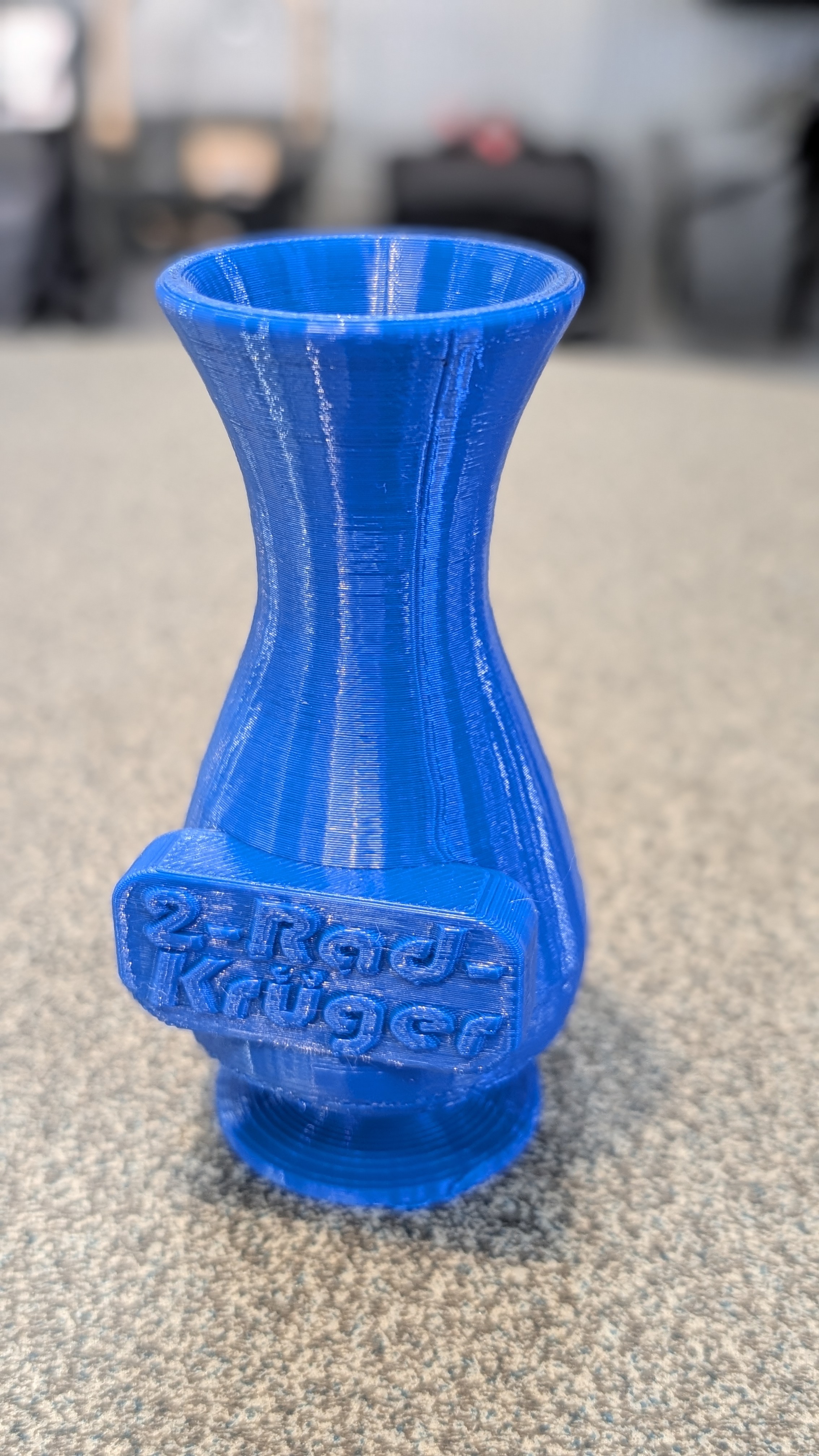 Blumenvase Zweirad-Krüger blau
